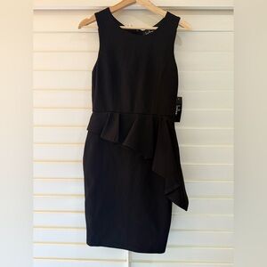 Lulu's Black Asymmetrical Peplum Dress